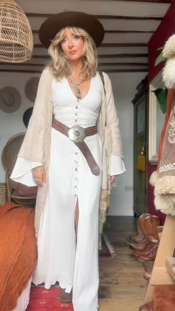 Bohemian V-Neck Maxi Dress