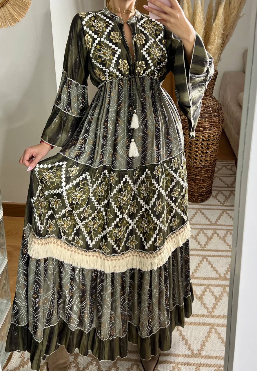 Aura Boho Chic Maxi Dress
